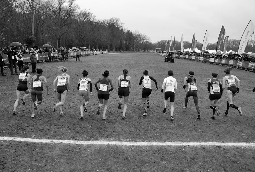 Départ des Elites femmes au cross Ouest France