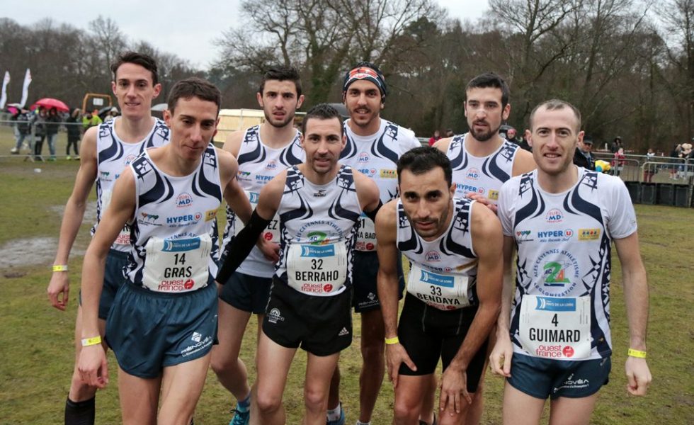 Les coureurs d'Alès AC2A au départ du cross Ouest France